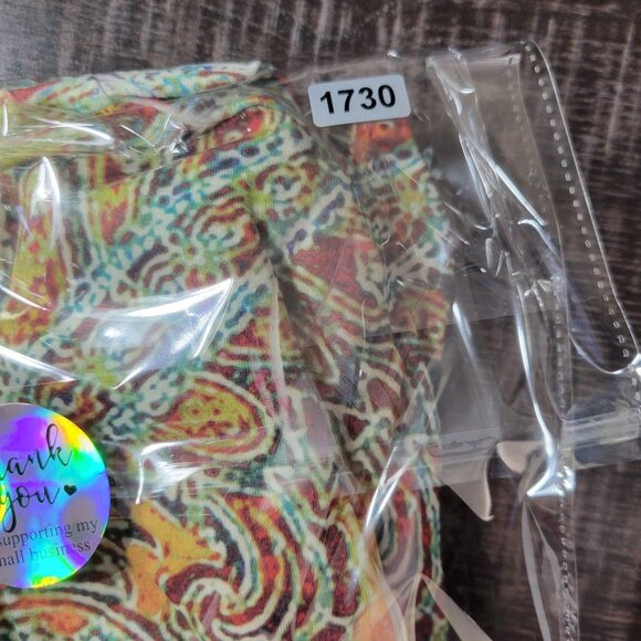 Coldwater Creek Womens Paisley Floral Top XXL Multicolor Short Sleeve Boho Artsy - Picture 9 of 9